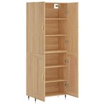 vidaXL Buffet haut Chêne sonoma 69 5x34x180 cm Bois d'ingénierie