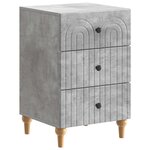 vidaXL Cabinet de chevet avec tiroir Gris béton 43 x 41 x 66 5 cm