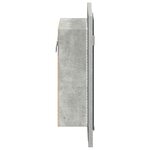 vidaXL Armoire de salle de bain à miroir LED Gris béton Acrylique