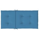 vidaXL Coussins de chaise à dossier bas lot de 6 bleu mélangé tissu