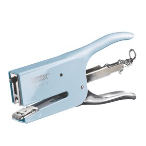 Pince agrafeuse rapid classic rétro bleue - agrafes 26/6 et 26/8 - capacité 50 feuilles - bleu glacé