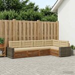 vidaXL Ensemble de canapés d'extérieur 5 Pièces Naturel et Beige