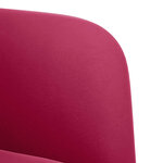 vidaXL Fauteuil avec accoudoirs rouge bordeaux 54 cm velours