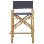 vidaXL Chaise de directeur pliante 2 Pièces Naturel Bambou