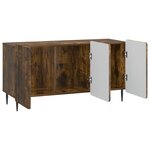 vidaXL Meuble TV 99 x 34 5 x 52 cm Chêne fumé Bois d'ingénierie