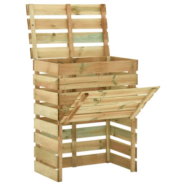 vidaXL Composteur de jardin à lattes 80x50x100 cm Bois de pin imprégné