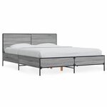 vidaXL Cadre de lit sans matelas sonoma gris 120x190 cm