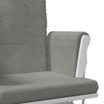 vidaXL Chaise berçante avec repose-pied Gris clair Tissu