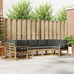vidaXL Ensemble de canapés d'extérieur 7 Pièces Blanc et anthracite