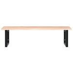 vidaXL Étagère de vasque murale acier et bois de chêne massif