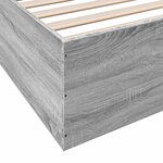 vidaXL Cadre de lit sans matelas sonoma gris 180x200 cm