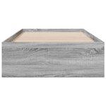 vidaXL Cadre de lit avec tiroirs sans matelas sonoma gris 90x190 cm