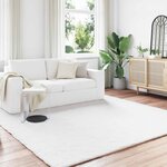 vidaXL Tapis en Fourrure Synthétique de Lapin Olite Blanc 200 x 200 cm
