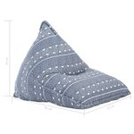 vidaXL Canapé pouf Indigo Tissu Patchwork