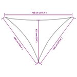 vidaXL Voile de parasol Tissu Oxford triangulaire 5x7x7 m rouge