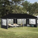 vidaXL Tente de fête pop-up 575 x 289 x 245 cm Noir