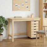 vidaXL Ensemble bureau et cabinet roulant MOSS 2 Pièces Marron