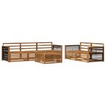 vidaXL Ensemble de canapés d'extérieur 6 pc Naturel