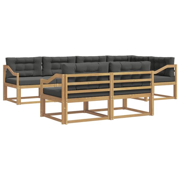 vidaXL Ensemble de canapés d'extérieur 6 pc Blanc et anthracite