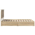 vidaXL Lit de Rangement Chêne Sonoma 135 x 190 cm Bois d'ingénierie