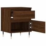 vidaXL Tables de chevet 2 Pièces chêne marron 40x35x50 cm bois ingénierie