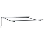 vidaXL Auvent Rétractable Manuel Vert et Blanc 350x250 cm