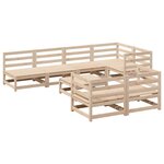 vidaXL Salon de jardin 8 Pièces bois de pin massif
