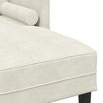 vidaXL Ensemble de Canapés avec coussin 2 Pièces Crème Polyester
