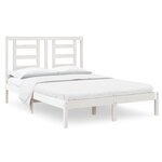 vidaXL Cadre de lit sans matelas blanc 120x190 cm bois massif