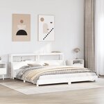 vidaXL Cadre de lit sans matelas blanc 200x200 cm bois massif de pin
