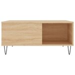 vidaXL Table basse chêne sonoma 80x80x36 5 cm bois d'ingénierie