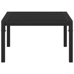 vidaXL Table basse de jardin noir 60x60x35 cm acier