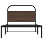vidaXL Cadre de lit sans matelas 107x203 cm chêne marron