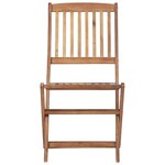 Vidaxl chaises pliables de jardin 2 pièces avec coussins bois d'acacia
