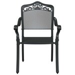 vidaXL Chaise de jardin 2 Pièces Noir 55 x 55 x 92 5cm Aluminium