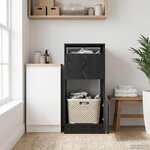 vidaXL Armoire à Laver Chêne noir 50 x 68 x 102 cm Bois d'ingénierie