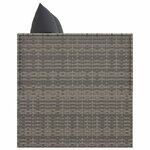 vidaXL Lit de salon d'extérieur avec coussins Gris Résine tressée