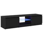 vidaXL Meuble TV Noir 140 x 38.5 x 36 cm Bois d'ingénierie