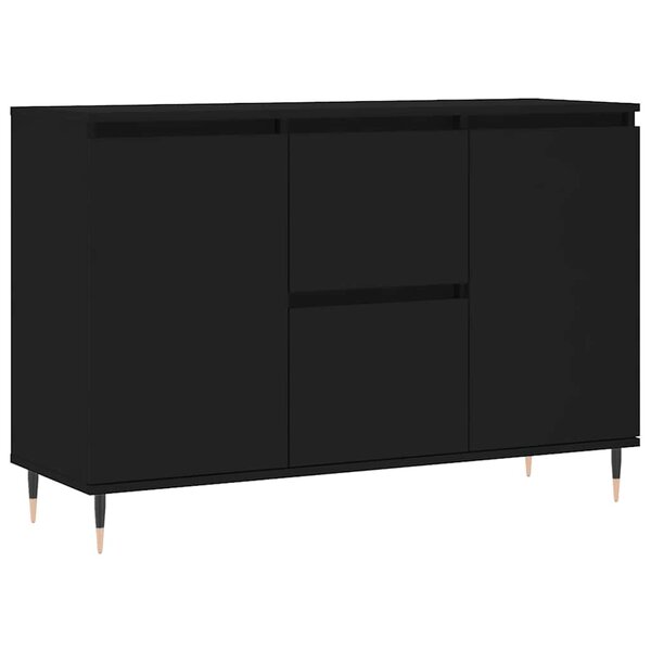 vidaXL Buffet noir 101 5x35x70 cm bois d’ingénierie