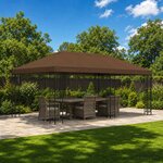 vidaXL Abri de jardin 6 x 3 m Marron Polyester et Acier 190 gsm