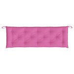 vidaXL Coussins de banc de jardin lot de 2 rose 150x50x7 cm tissu