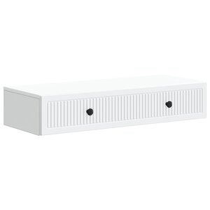 vidaXL Table d'appoint murale Blanc 87 5 x 34 5 x 17 cm