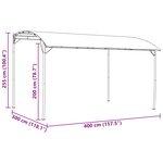 vidaXL Pavillon 4 x 3 x 2 55 m Vert Acier enduit de poudre et tissu