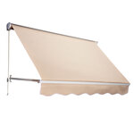 Store banne manuel inclinaison réglable aluminium polyester imperméabilisé 70L x 180l cm beige