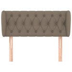 vidaXL Tête de lit avec oreilles Taupe 103x23x78/88 cm Tissu