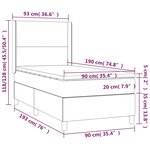 vidaXL Sommier à lattes de lit avec matelas Vert foncé 90x190 cm