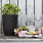 Capi Pot à fleurs Nature Row élégant bas 36x47 cm noir KBLRO782