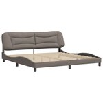 vidaXL Cadre de lit sans matelas taupe 200x200 cm tissu