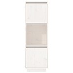 vidaXL Buffet haut Blanc 38x35x117 cm Bois massif de pin