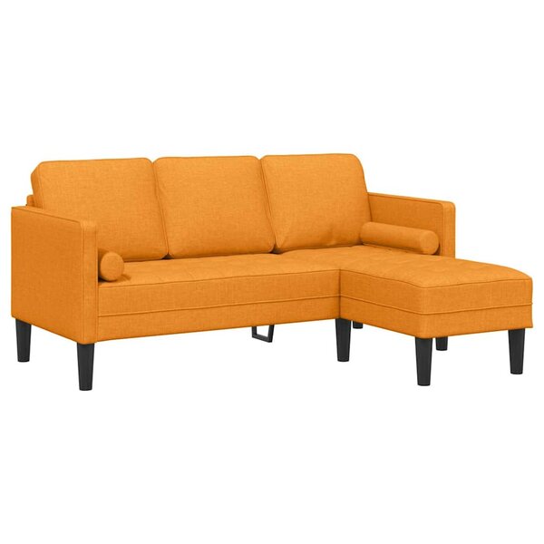 vidaXL Ensemble de Canapés avec coussin Jaune foncé Polyester